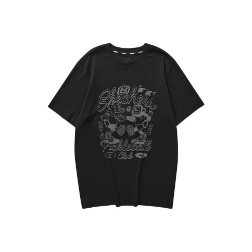 Skechers SS24 Drop Shoulder Sleeve T Shirt Unisex Carbon Black