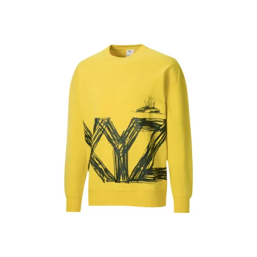 Puma X Michael Lau Crossover Casual Sports Round Neck Yellow
