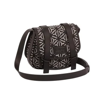 KENZO Cotton With Polyester Saddle Bag Messenger Bag Shoulder Bag Crossbody Bag Small Size Women's Black