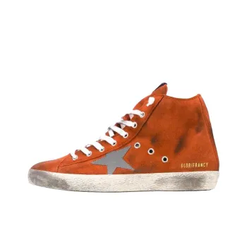 Golden Goose Francy High Top Skateboard Shoes Men's Orange