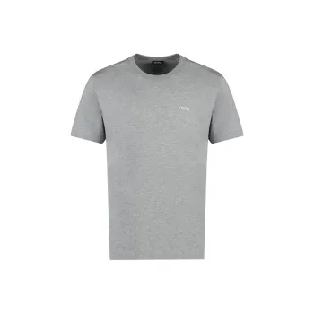 Ermenegildo Zegna Logo Embroidered Crewneck T Shirt