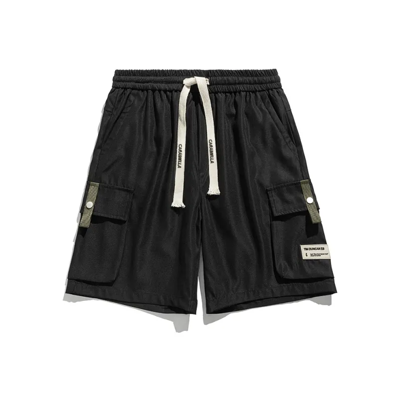 Caramella Cargo Shorts Unisex Black-4