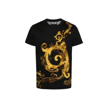 VERSACE JEANS COUTURE Barocco Printed Crewneck T Shirt