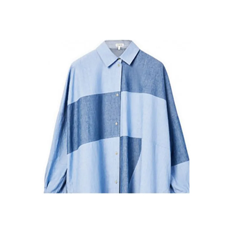 LOEWE Long Sleeved Dresses Women's Blue-3