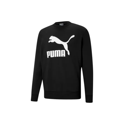Puma Classics Men's Logo Crew TR Sweatshirt Black