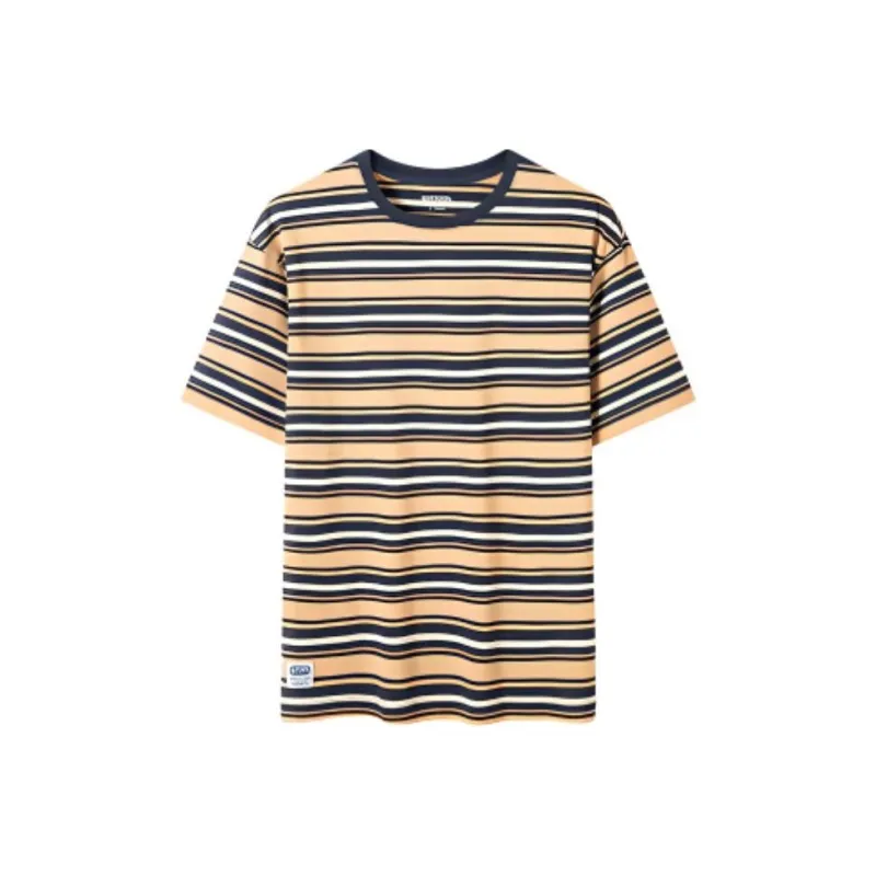 OUTDOOR PRODUCTS T Shirt Men's Tea Brown Jasper Multicolor Stripes-0