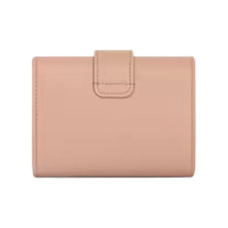 CELINE Cow Leather Wallet Women's Pink-2