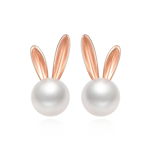 VIGG S925 Silver Stud Earrings Women's