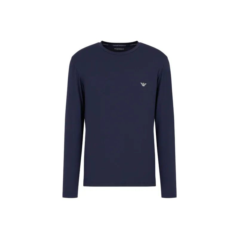 EMPORIO ARMANI Fitted Loungewear Top In Cosy Modal-0