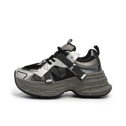 Dafu Leaps Forward Height Increasing Slip Resistant Low Top Chunky Sneakers Women's