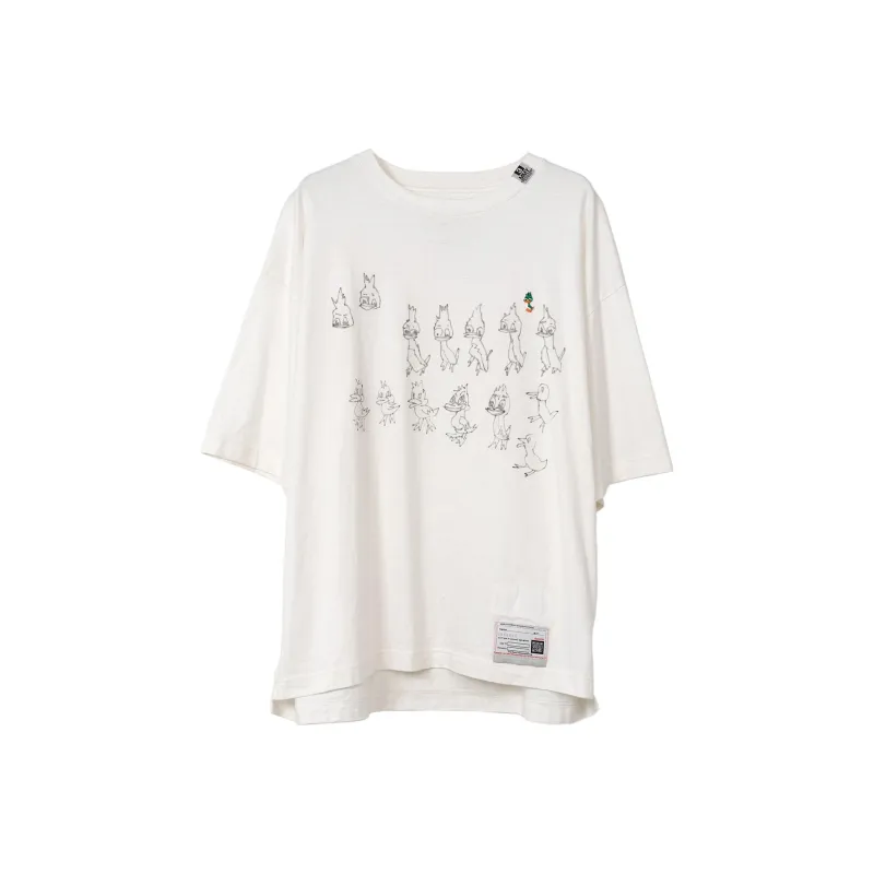 Maison Mihara Yasuhiro Ducks Printed Crewneck T Shirt-0