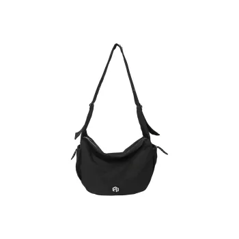 Deli Bear Nylon Shoulder Bag Large Size Small Size Unisex Black/Orange/Khaki