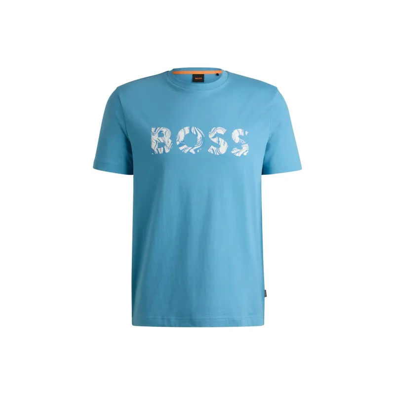 HUGO BOSS Logo print Cotton T shirt-0