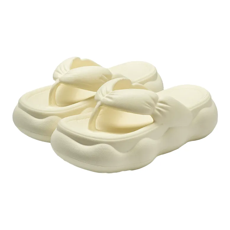 Womi Platform Flip Flops Home Use Squashy And Bouncy Feeling Slippers-0