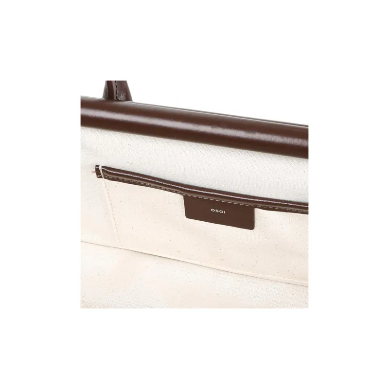 OSOI Cow Leather Shoulder Bag Mini Women's Chocolate Brown-4