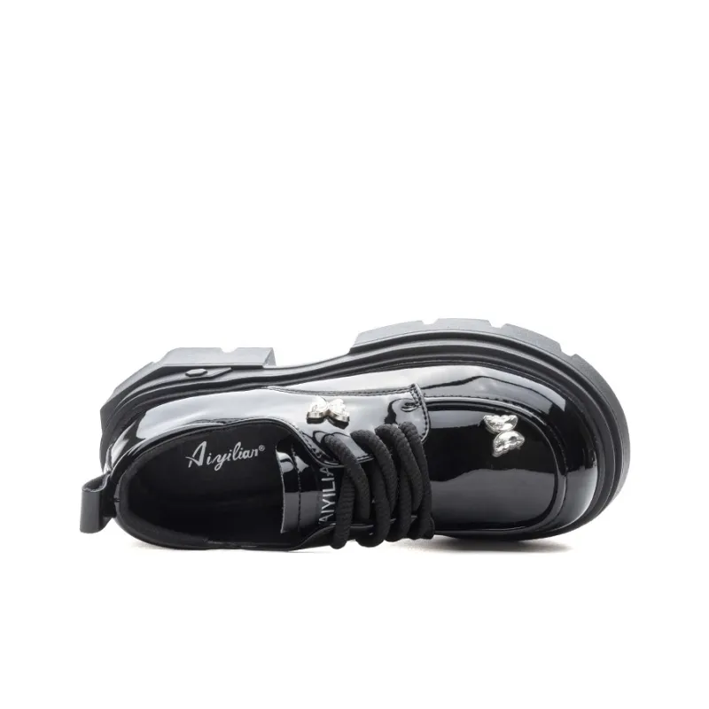 Love Elaine Casual Single Shoes Women's Bright Black-1