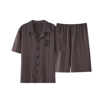 Pretty Lady Pajama Set Men's Brown Stripes