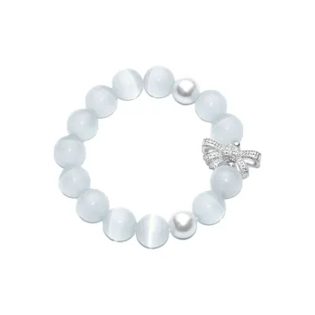 QIXIANG Glass Cat Eye Bracelets Women's