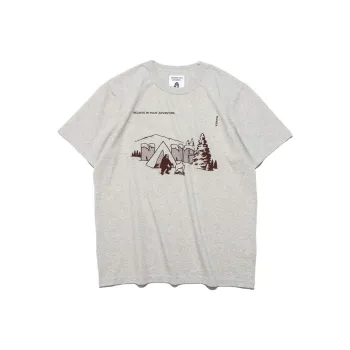 NANGA TACOMA FUJI RECORDS Collaboration QUIET ILLUSION LOGO TEE T Shirt Unisex Oat