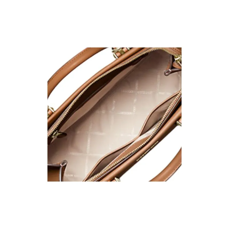 MICHAEL KORS Saffiano Leather Handbag Medium Size Women's Brown-3
