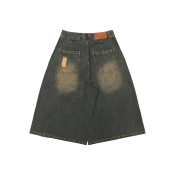 Saotome Denim Shorts Unisex Vintage Blue Includes Mosquito Repellent Stickers