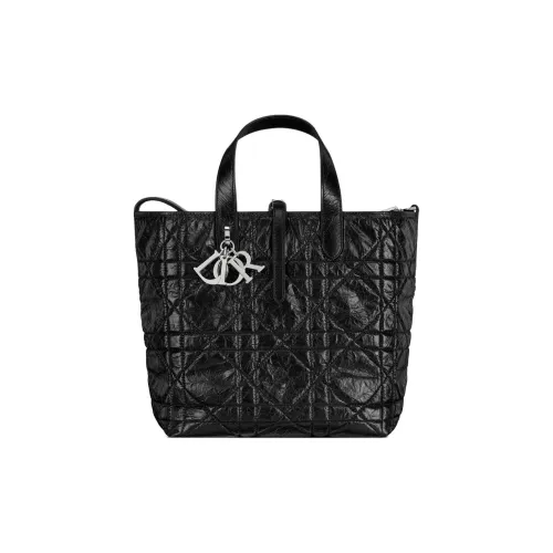 DIOR Toujours Cow Leather Shoulder Bag, Crossbody Bag, Handbag Medium Size Women's Black
