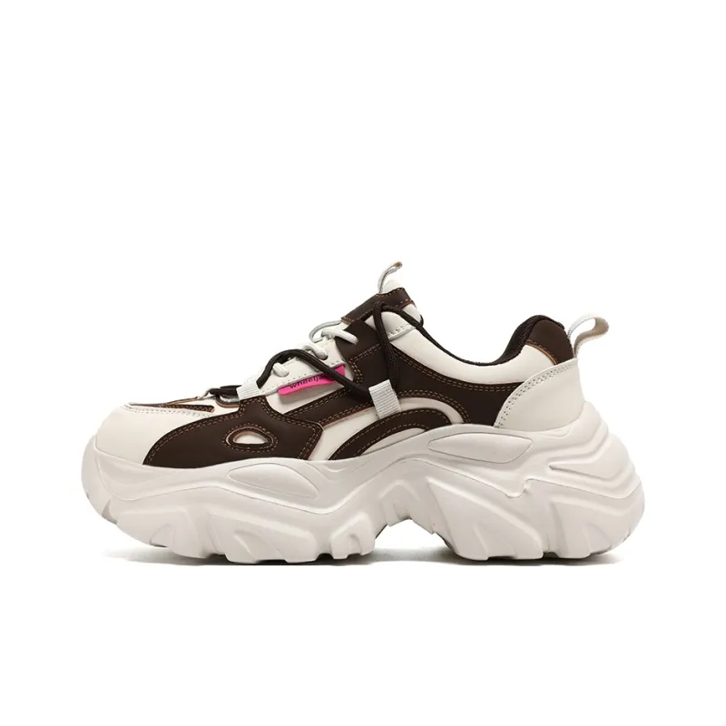 JANECO Chunky Sneakers Women's Low Top White-13