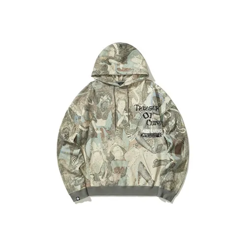 PJ's Vigor x Dunhuang Hooded Fitted Regular Long-Sleeved Sweatshirt Unisex Gray