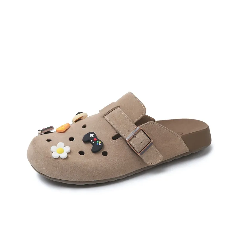 BANWEIDIYA Rubber Sole Abrasion Resistant Slip Resistant Wrap toe Slippers Women's-4