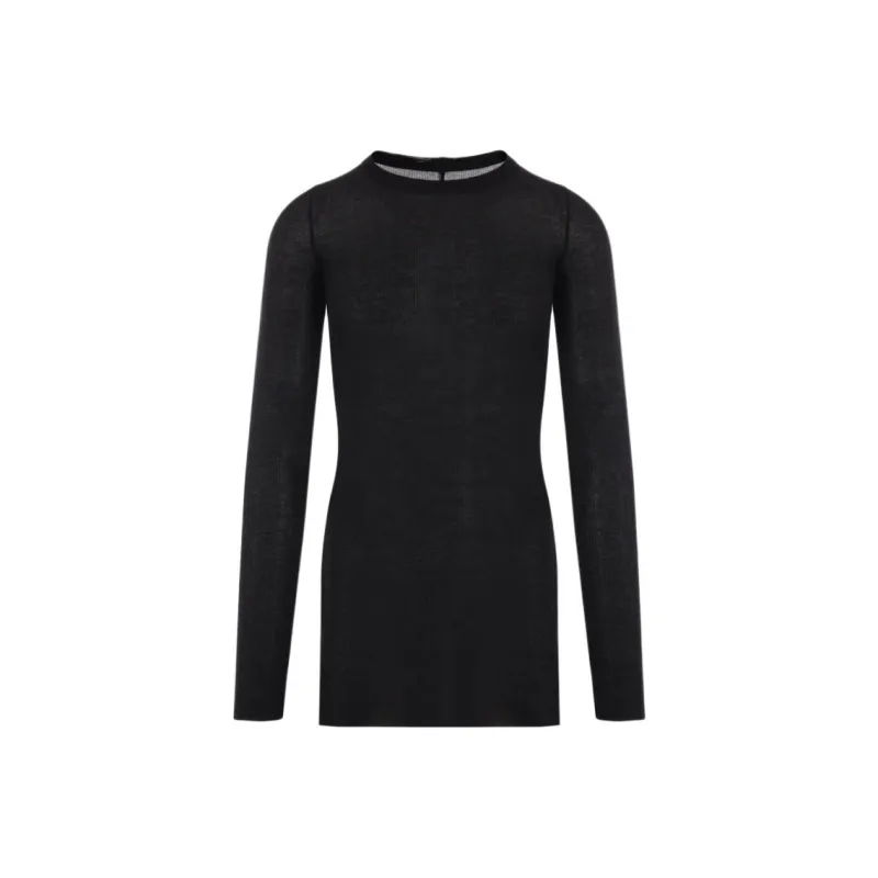 RICK OWENS Long Sleeved Ribbed T Shirt-0