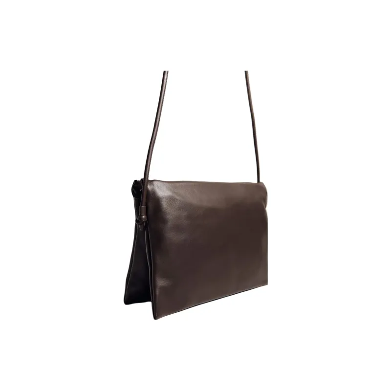 ST. AGNI Lambskin Shoulder Bag Women's Chocolate-2