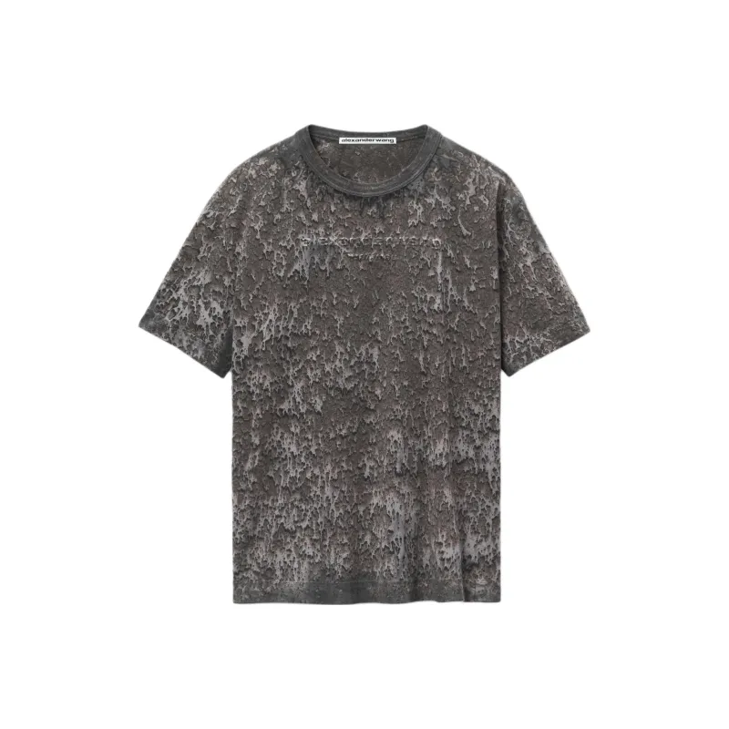 Alexander Wang Embossed Logo With Splatter Wash Tee-0