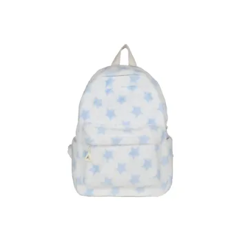 BUBM Plush Backpack Unisex Blue/Coffee/Gray