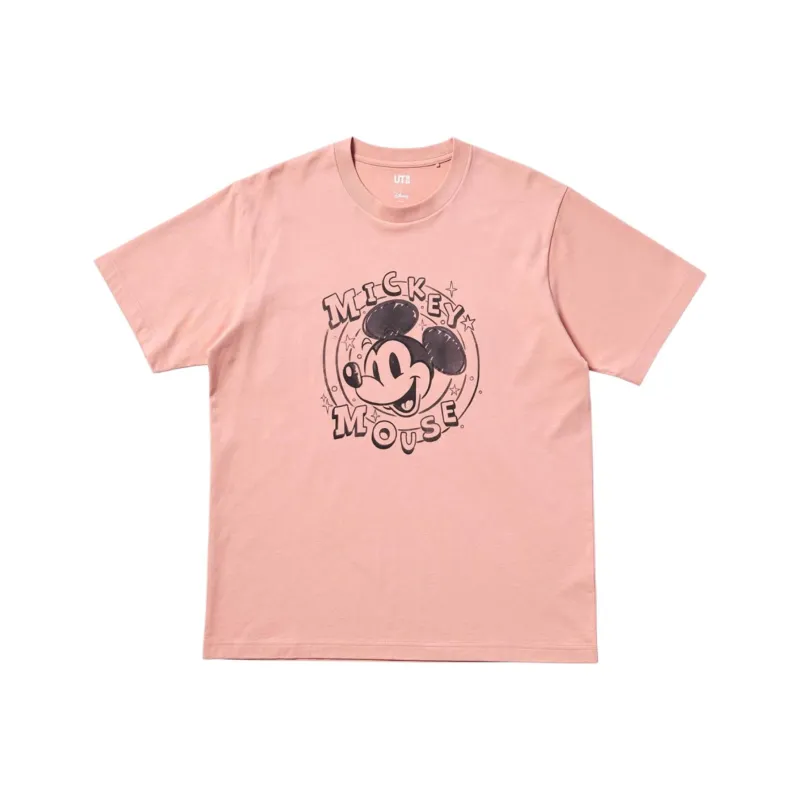 UNIQLO Disney Co brand T Shirt Men's Pink-0