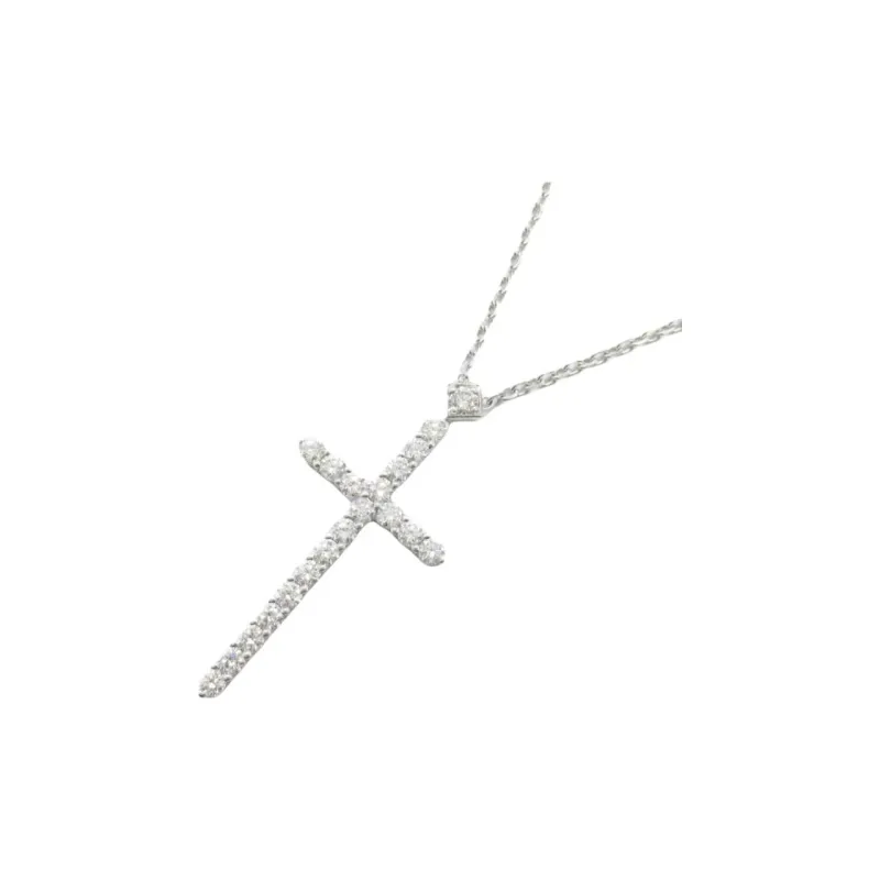 Cartier 2010s Pre owned 18kt White Gold Diamond Pendant Necklace-2