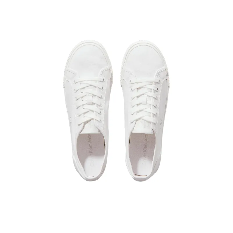 CKJ CALVIN KLEIN JEANS Low Top Canvas Shoes Men's White-3