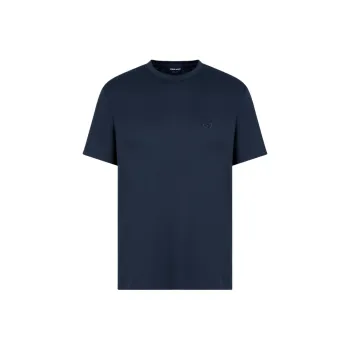 GIORGIO ARMANI Cotton interlock T shirt With Embroidered Logo