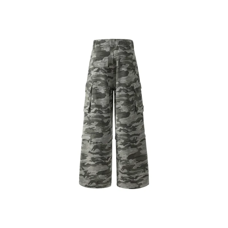 Wen Shan Jeans Women's Camouflage Gray-2