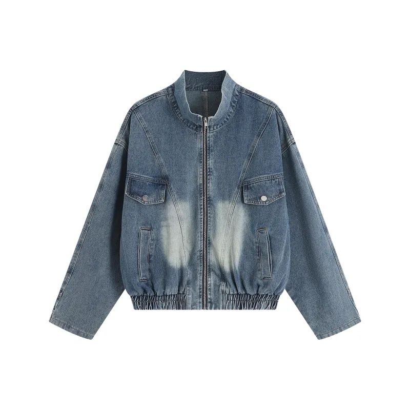 WARNING LIGHT Denim Jacket Unisex-3