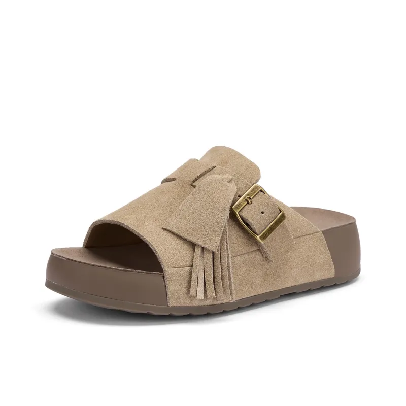 Hotwind Pinecone Grey Series Quiet Slide Slippers Women's-6