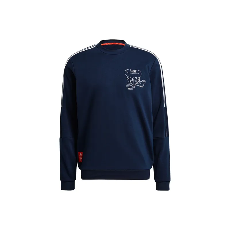 Adidas CNY Collection Sweatshirts Men Navy Blue-0