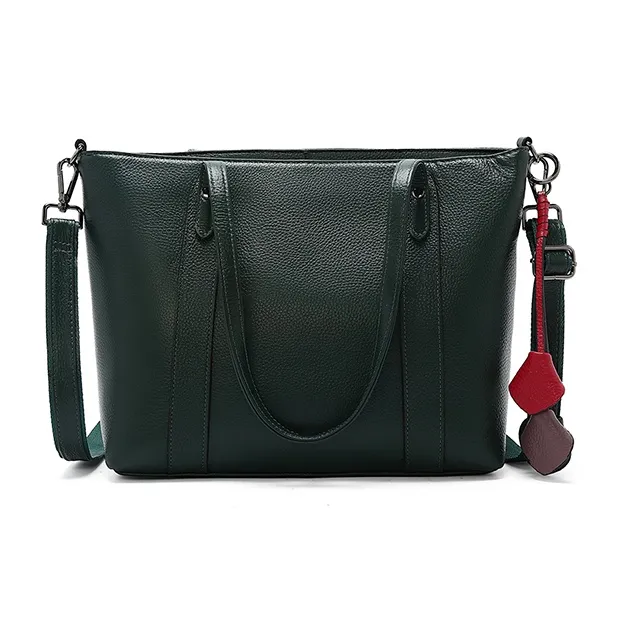 Old Man's Head Top Grain Cow Leather Shoulder Bag Large Size Women's Multicolor-14
