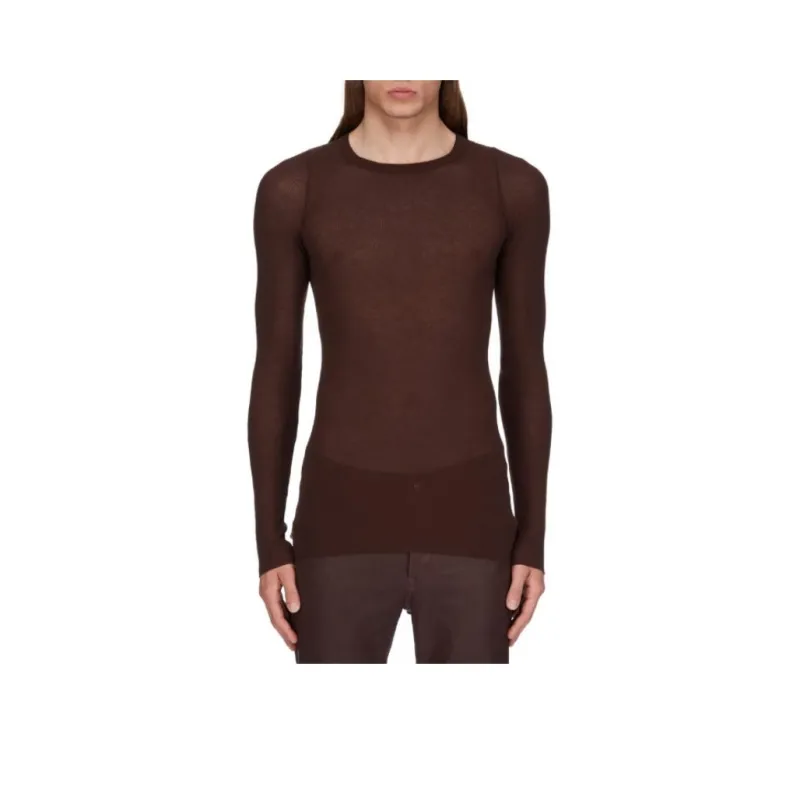 RICK OWENS Rib Long Sleeve Tee-0