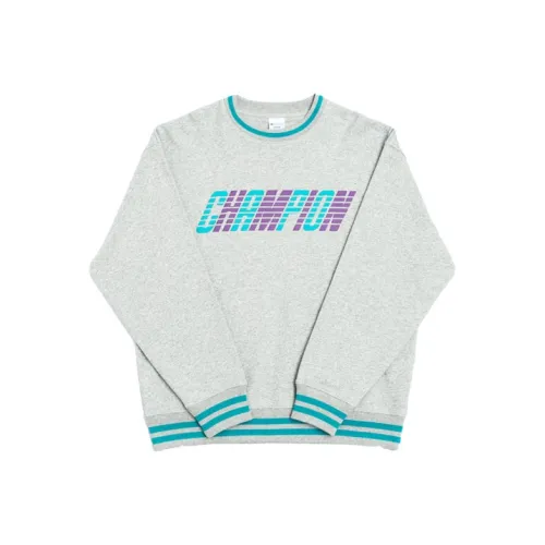 Champion Crew Neck Loose Fit Regular Sweatshirt Japan Version Unisex Light Gray