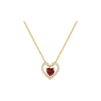 AJIDOU Minimalist Style Inlaid Gemstone Necklaces Women's