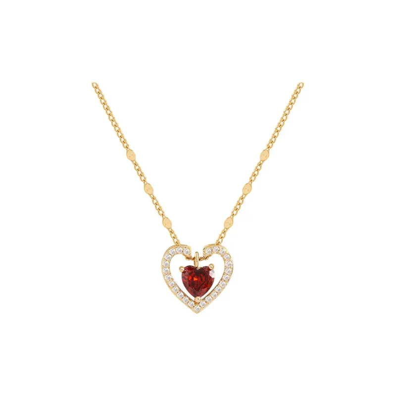 AJIDOU Minimalist Style Inlaid Gemstone Necklaces Women's-0