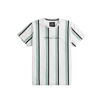 Hollister T Shirt Men's White Stripes