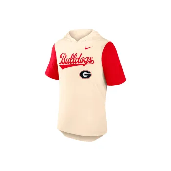 Nike Georgia Bulldogs Baseball Script Men's Nike Dri FIT College Hooded T Shirt