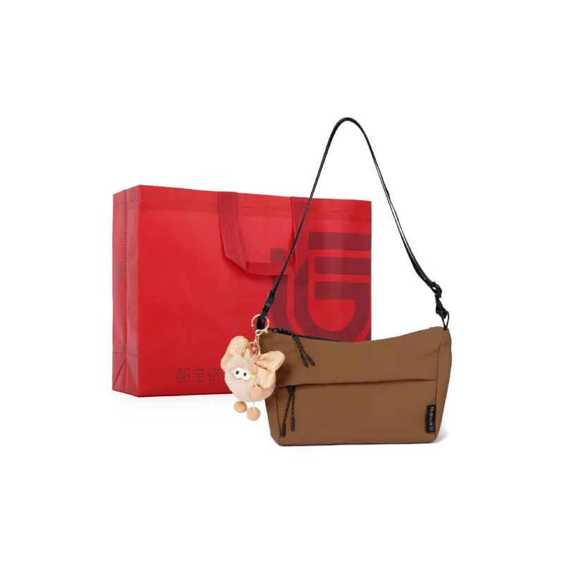 Dubaolu Fabric Dumpling Bag Crossbody Bag Medium Size Unisex Black/Khaki/Brown-14