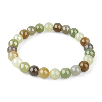 XIAOLIUJADE Hetian Jade Bracelets Pale Greenish White Jade Unisex